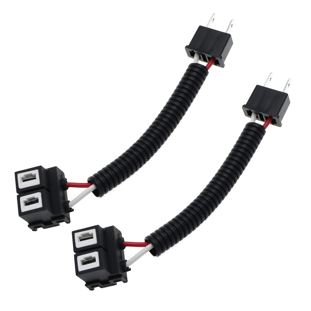 ECSiNG 2PCS H7 Car Headlight Adapter Fog Light/Plug Extension Connector Ceramic Adapter Cable Wiring Harness Socket for Headlights/Fog Light Bulbs HID LED/SMD