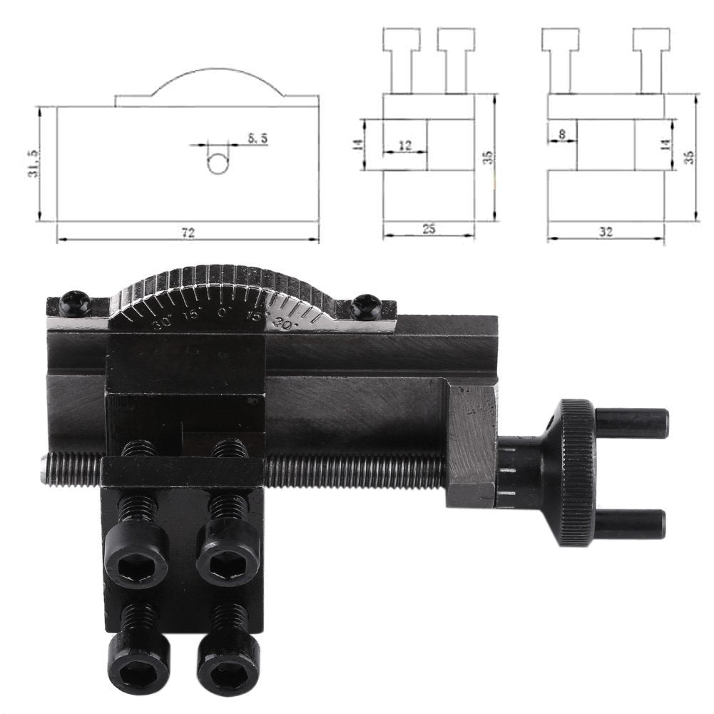 Tool Holder for C0 Mini Lathe, 30 Degree Rotatable