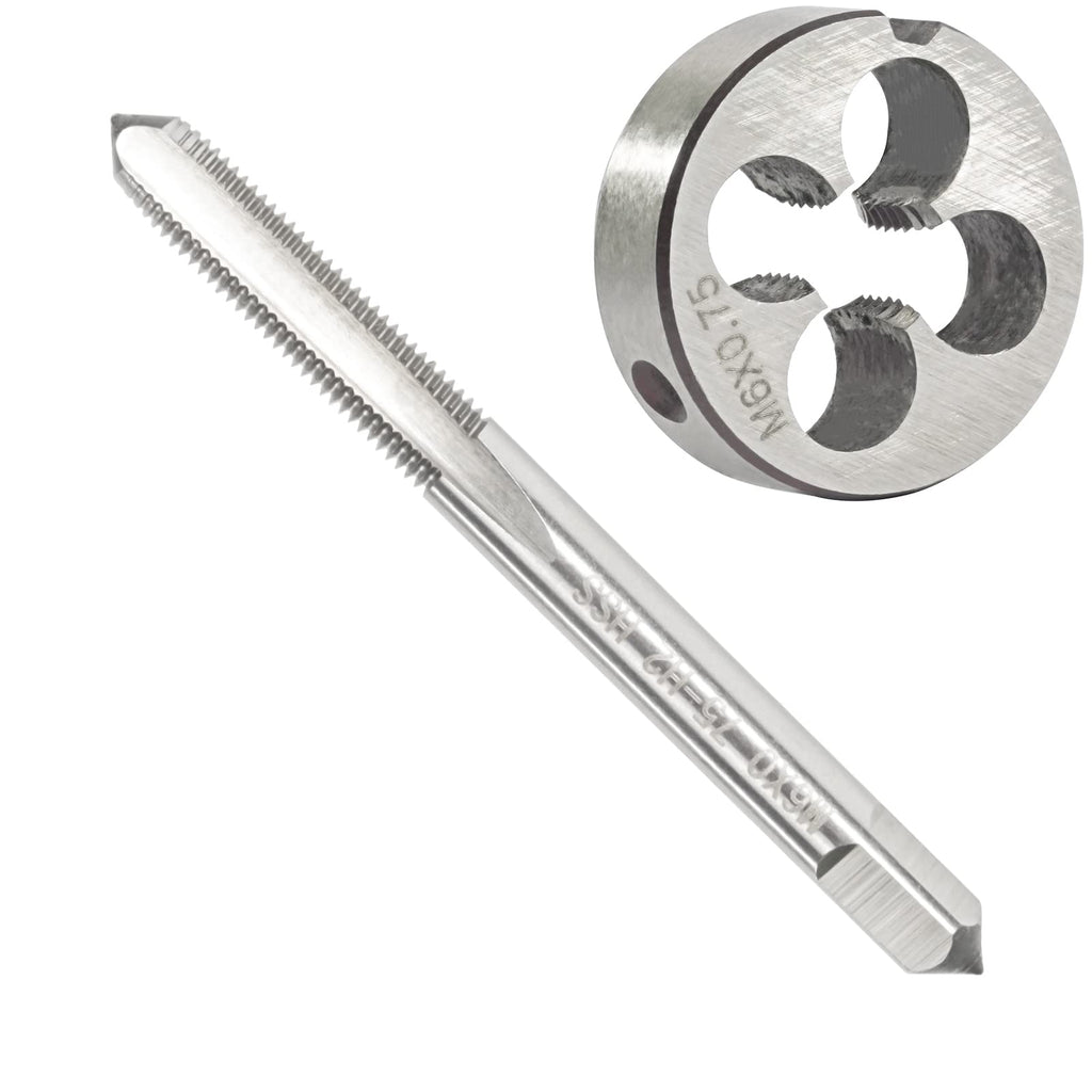 Aceteel M6X0.75 Machine Tap and Die Set Right Hand
