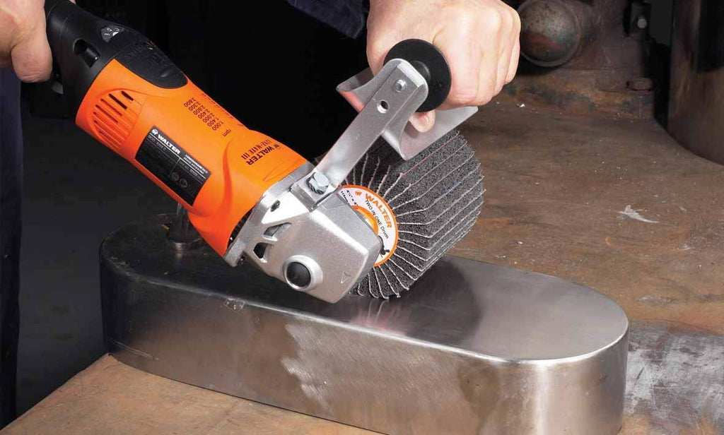 Walter 07J446 COOLCUT Linear Finishing Flap Abrasive Drum - 60 Grit, 4-1/4 in. Surface Finishing Drum. Finishing Products and Accessories