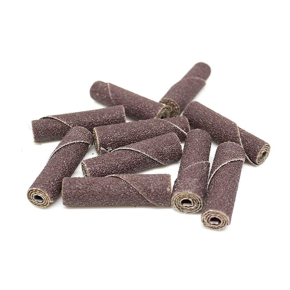Benchmark Abrasives Aluminum Oxide Straight Sanding Cartridge Rolls for Blending Deburring Polishing Sanding Metals, Rotary Sander - Die Grinder Abrasives (10 Pack)(3/8" x 1-1/2'', 60 Grit)