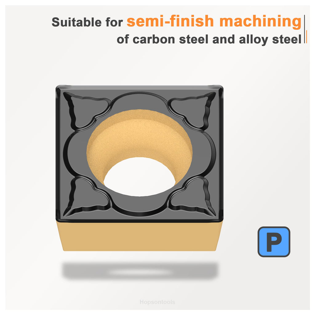 CDBP SCMT431 (SCMT120404) Turning Insert for Steel Semi-Finish Tools 10pcs