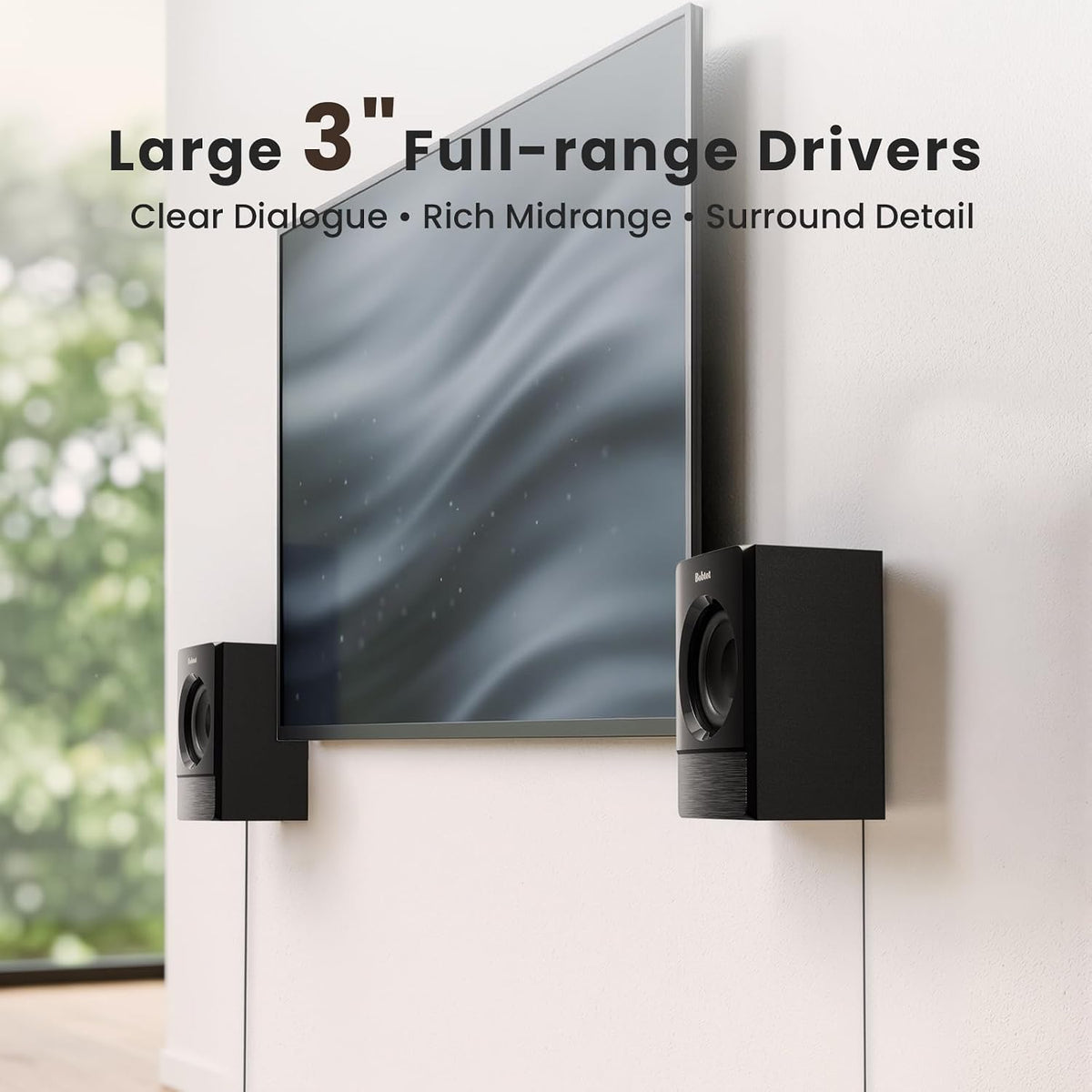 Home Theater Surround Sound System for TV, 6.5" Subwoofer 800W Peak | Deep Bass 5.1 Wired Satellite Speakers Audio
