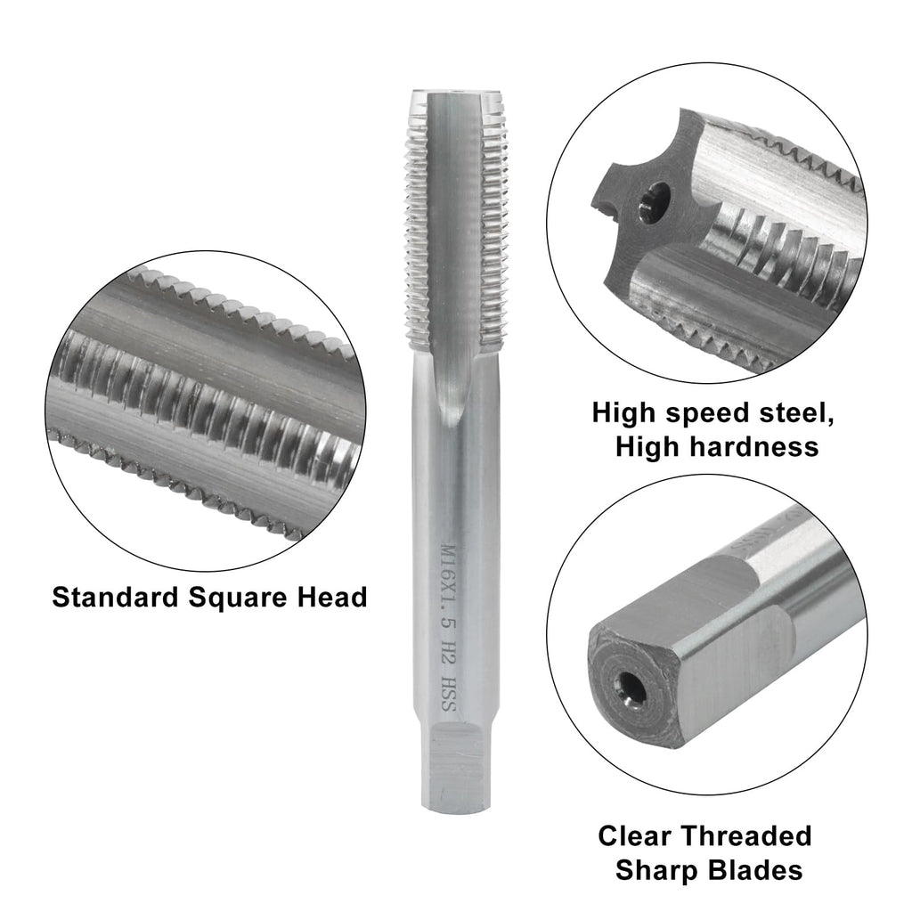 Murtenze M16 x 1.5mm Metric Tap and Die Set, 2 Pack