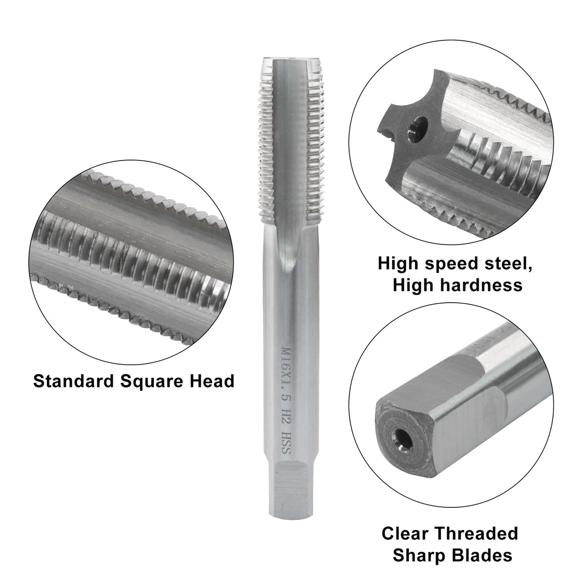 Murtenze M16 x 1.5mm Metric Tap and Die Set, 2 Pack