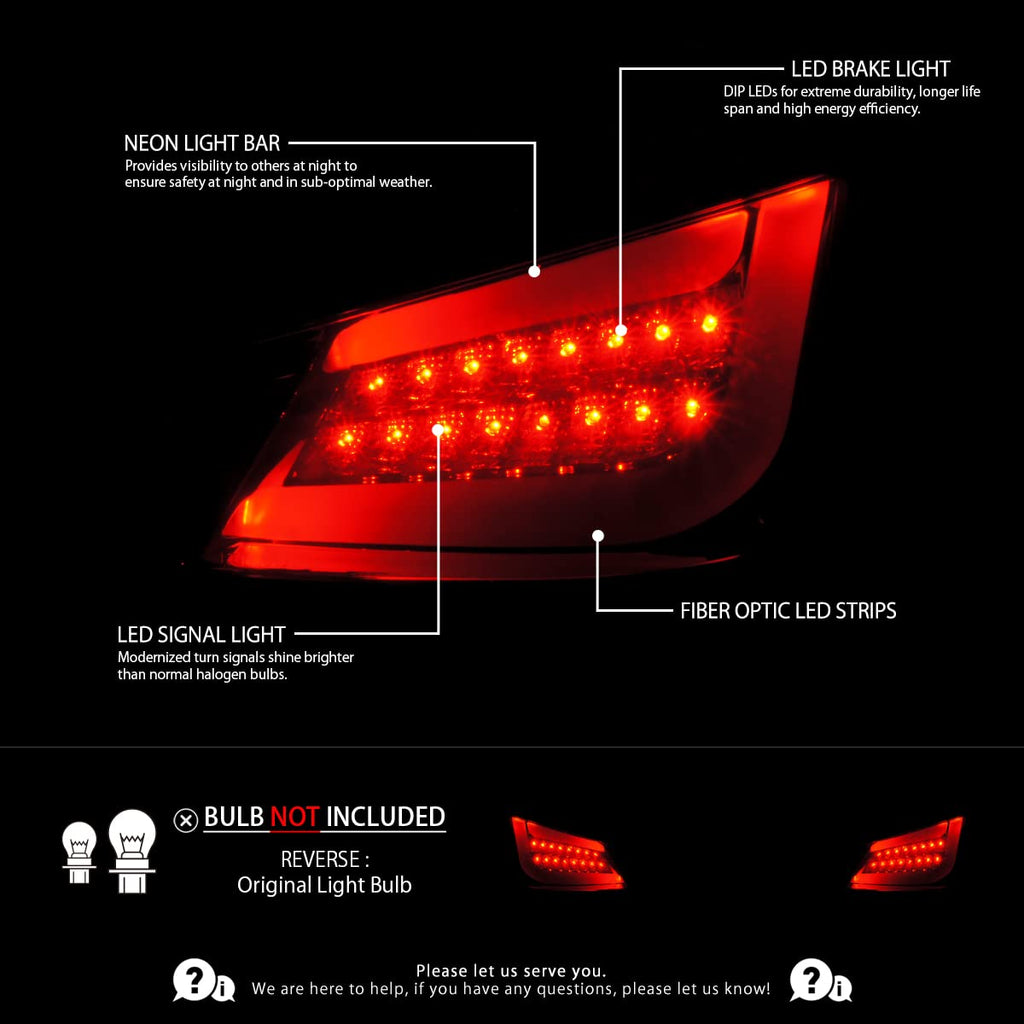 Autozensation Tail Lights For 2011-2013 Scion tC Smoke Left+Right