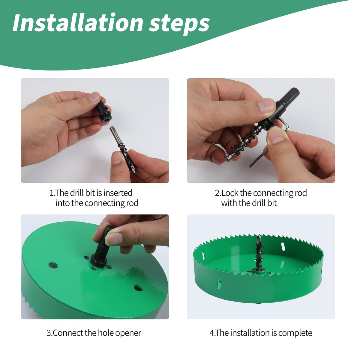 7.1 Inches/180mm Bi-Metal Hole Saw with Arbor & Pilot Bit