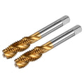 M METERXITY 2-Pack 1/2-13 UNC Spiral Flute Thread Tap, HSS Titanium Coated Right Hand Threading Tap Screw for Drilling/Milling Machines/CNC Machine Tools, Tapping Tool