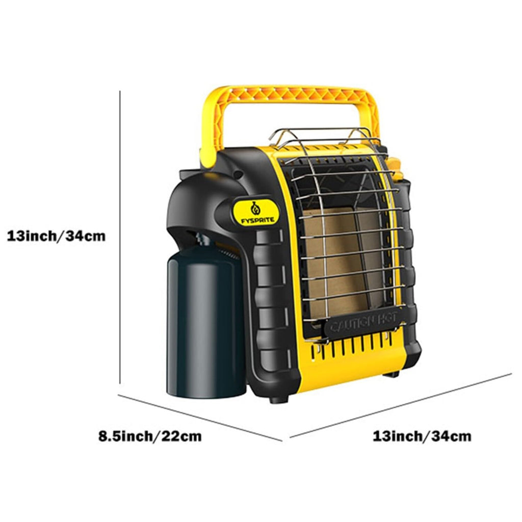9000BTU Portable Radiant Propane Gas Heater For Outdoor Use, Camping, Fishing, Hunting