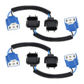 The Lord of the Tools 4Pcs H4 to H13 Headlight Conversion Wiring Harness Connector Replacement Compatible with Jeep Wrangler JK JKU H4 Female to H13 Male Adapter