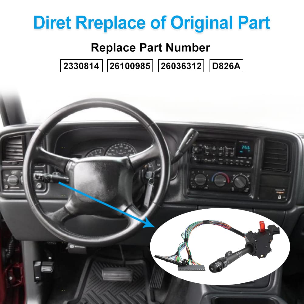 JDMON Turn Signal Switch Replacement for 26100839 Dimmer Blinker Switch