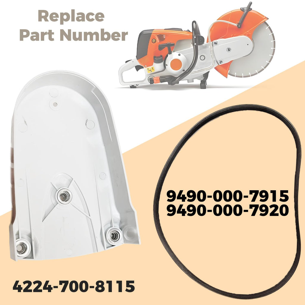MCDHOJWGG 4224-700-8115 Front Belt Guard Belt Compatible with Stihl TS800 TS 800 Concrete Cutting Saws After 2014 Part, Replace 9490-000-7915, 9490-000-7920