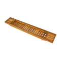 Non-Expandable Teak Bathtub Tray, 33.86" x 5.98" x 1.77"
