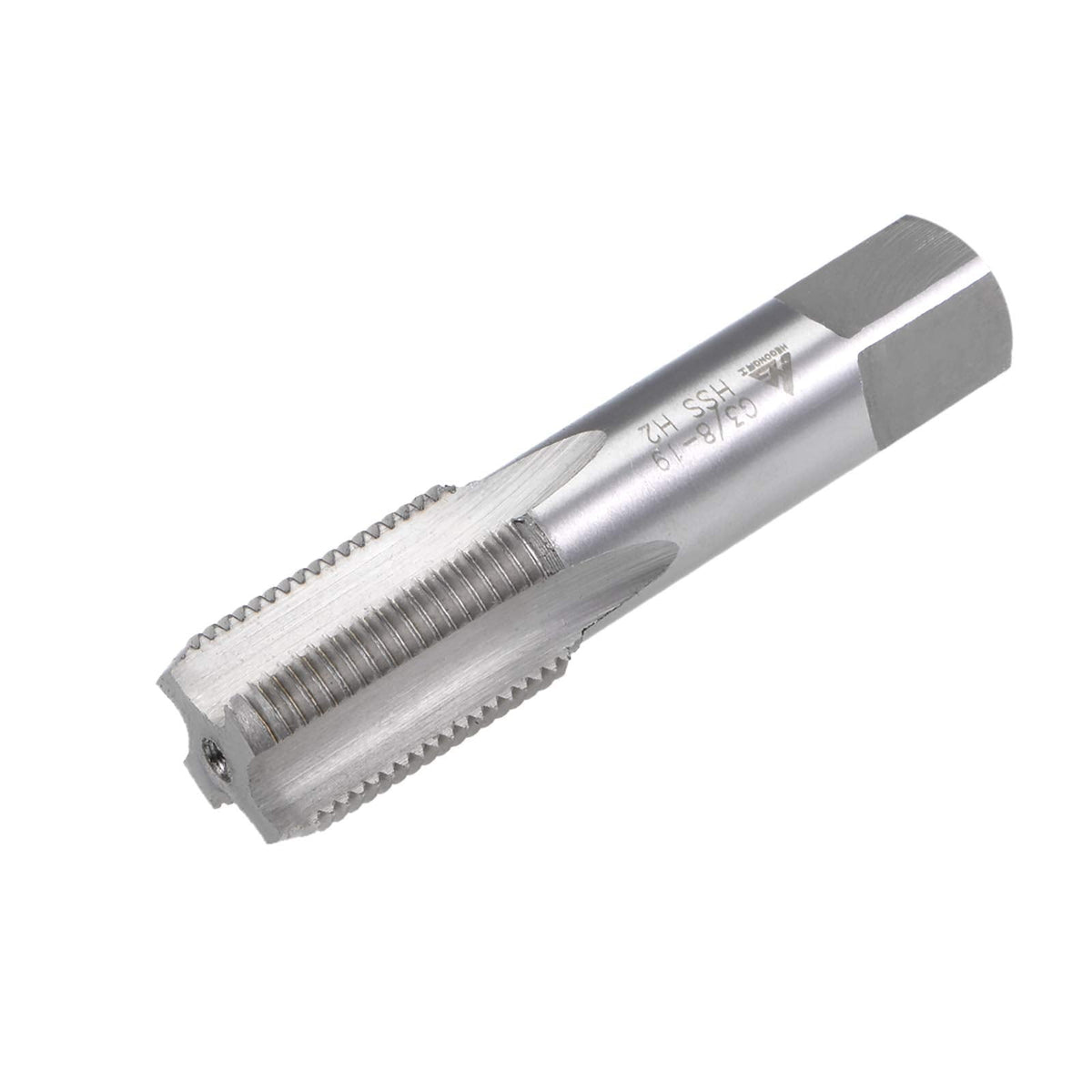 uxcell G3/8-19 Pipe Thread Tap, Machine Threading Tap Right Hand, HSS Uncoated Straight Flute, H2 Tolerance