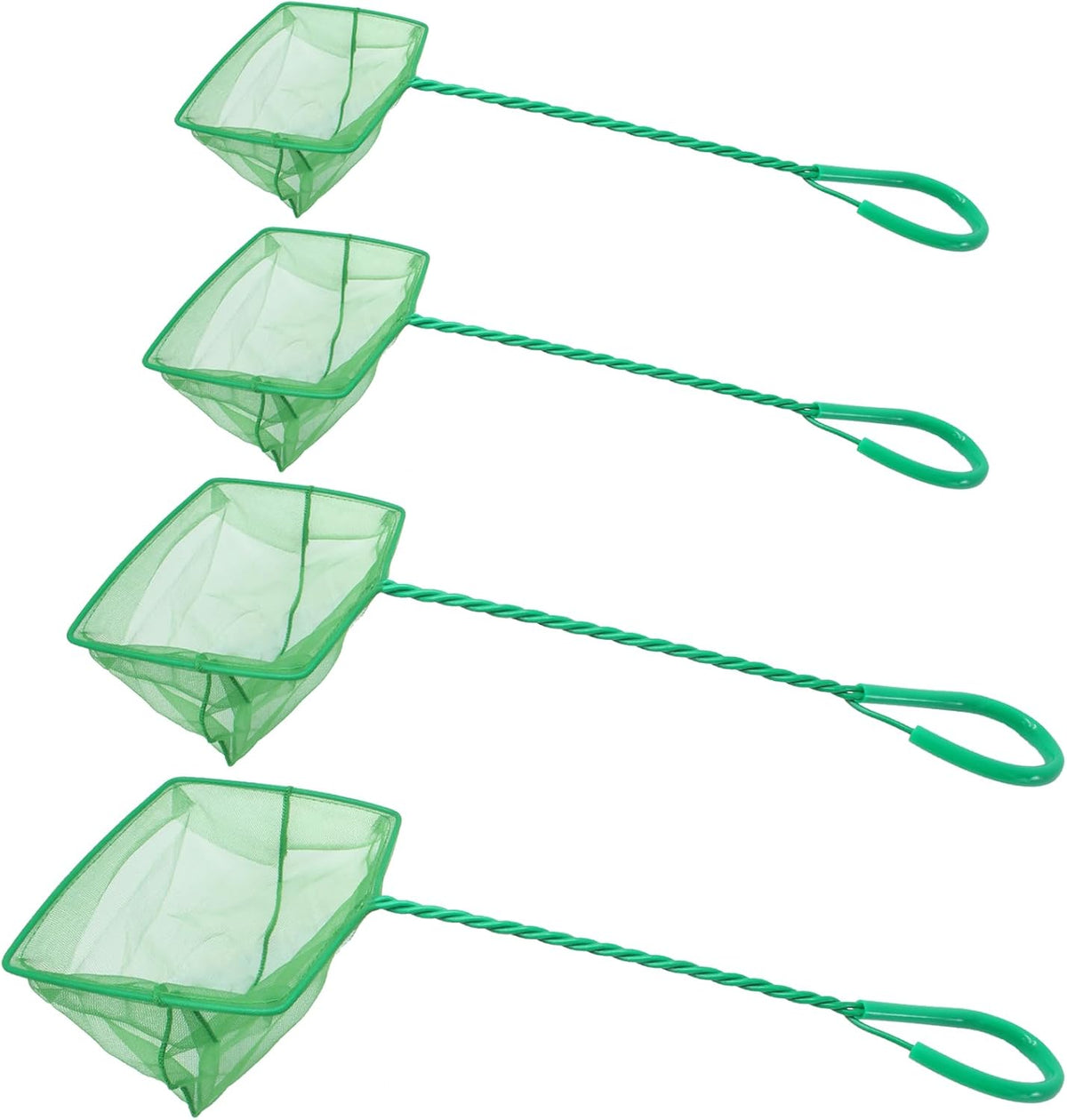 Aquarium Fish Net, 4 Pack, 4 Sizes (3in, 4in, 5in, 6in)