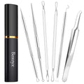 Pimple Popper Tool Kit - 6 Pcs Blackhead Remover Comedone Extractor Tool Kit with Metal Case for Quick and Easy