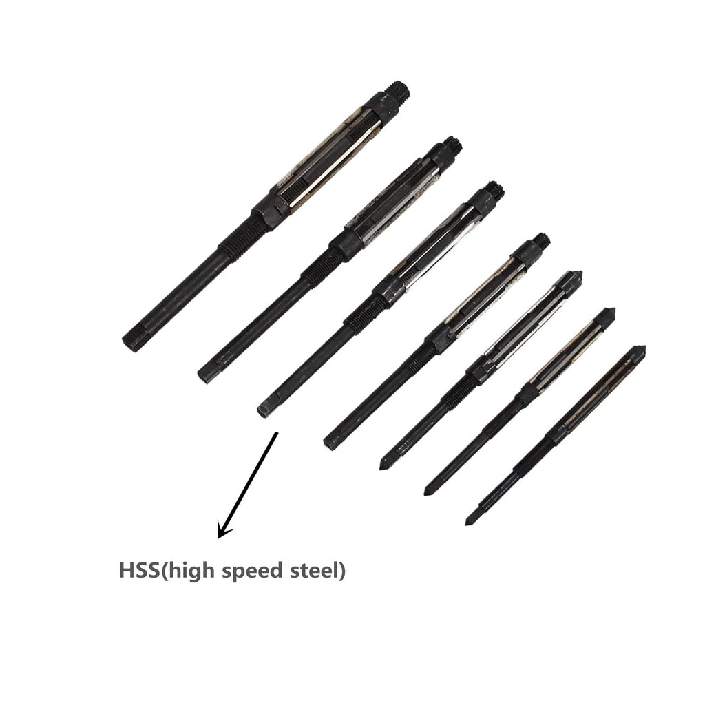 WFLNHB 7 Set High Speed Steel Adjustable Hand Reamer, 6.5mm - 11.75mm