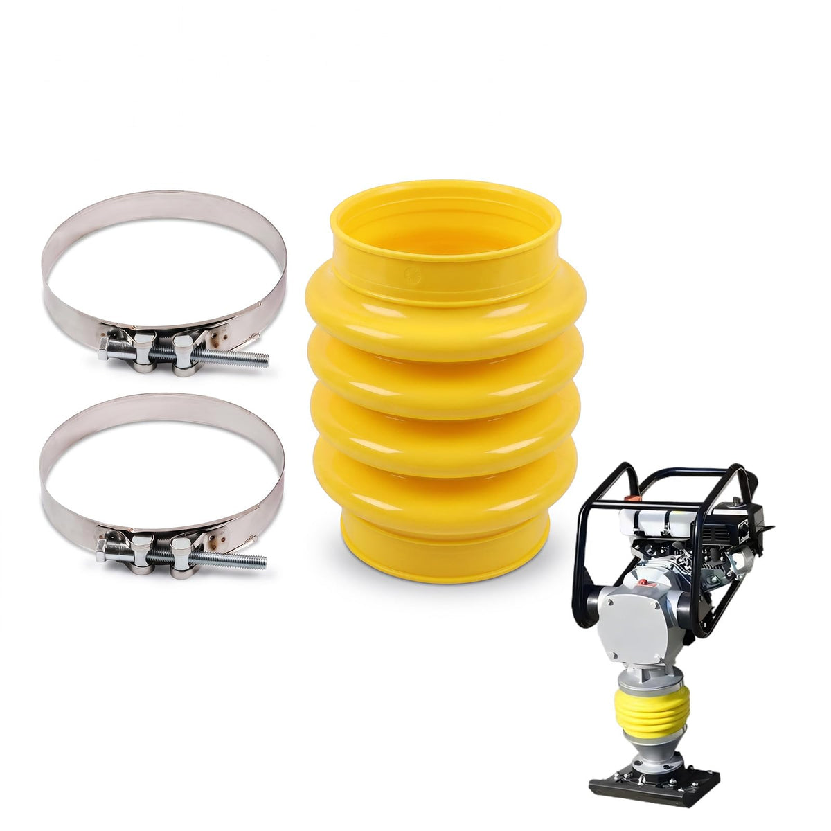 CFUNBRIK Bellows Boot with 2 Clamps for Multiquip Mikasa MTX70 MTX80 MT85