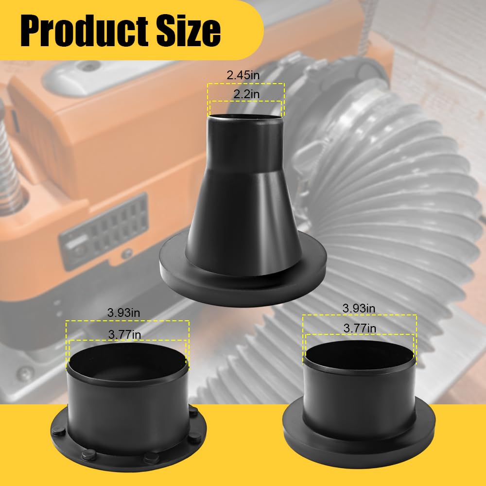 BOVZOR 4" Magnetic Dust Collection Fittings Hose Adapter Coupling Kit