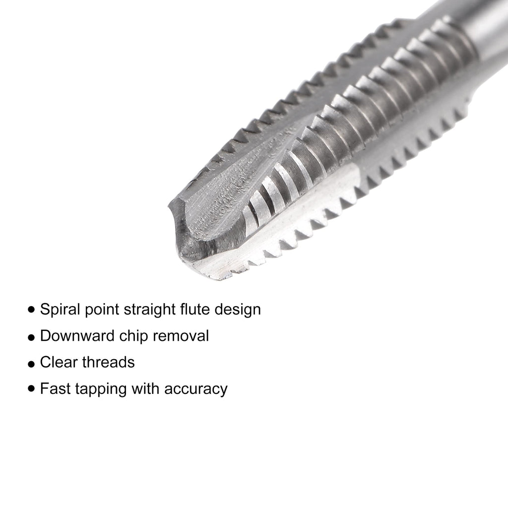 uxcell Spiral Point Threading Tap 8-32 UNC HSS (High Speed Steel) Machine