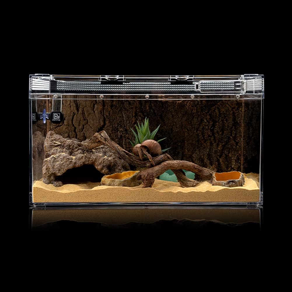 Reptile Hide Bearded Dragon Cave Hideouts Habitat Décor for Snake (Medium)