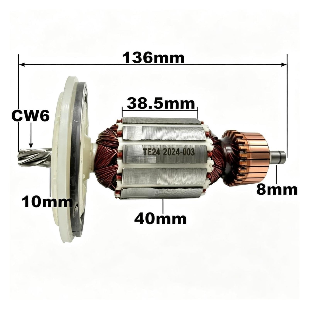 Rotary Hammer Armature Rotor, Compatible With HILTI, For TE24 TE-24