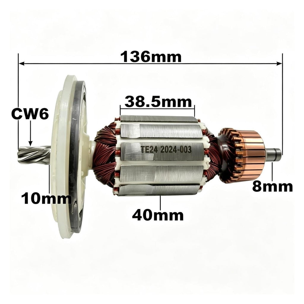 Rotary Hammer Armature Rotor, Compatible With HILTI, For TE24 TE-24
