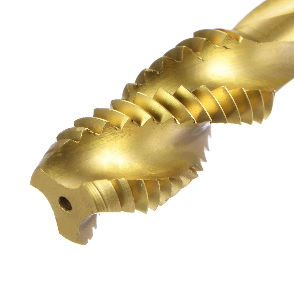 uxcell Spiral Flute Thread Taps, 1/2-13 UNC 2B Screw Threading Tap, Titanium Coated 6542 High Speed Steel Machine Tapping Tools for Machinist Repair