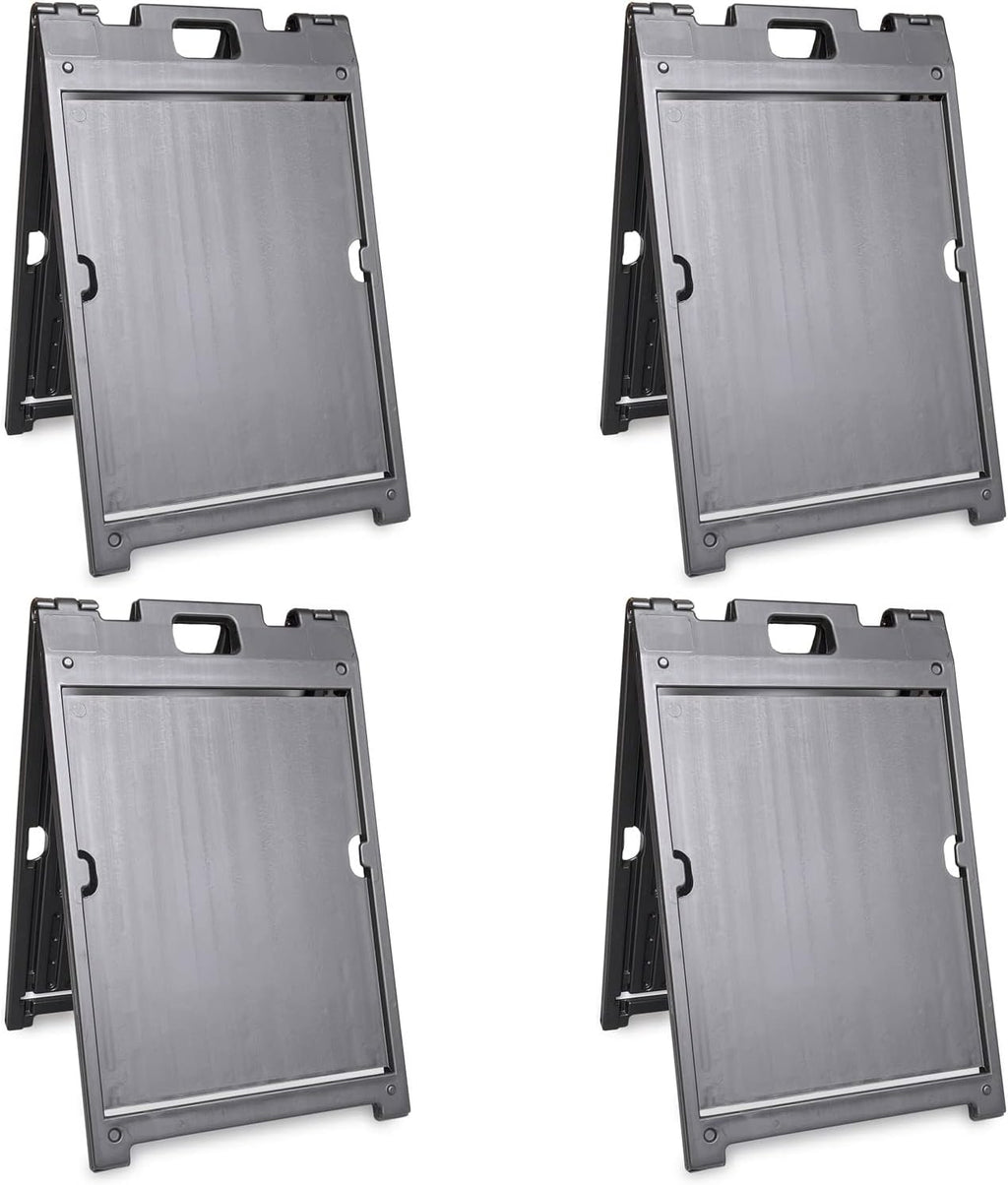 (Pack of 4 Two-Sided BabyBoss Sidewalk Sign Frame with Slide-In Feature/A-Frame Sandwich Board for 24 x 18 inch