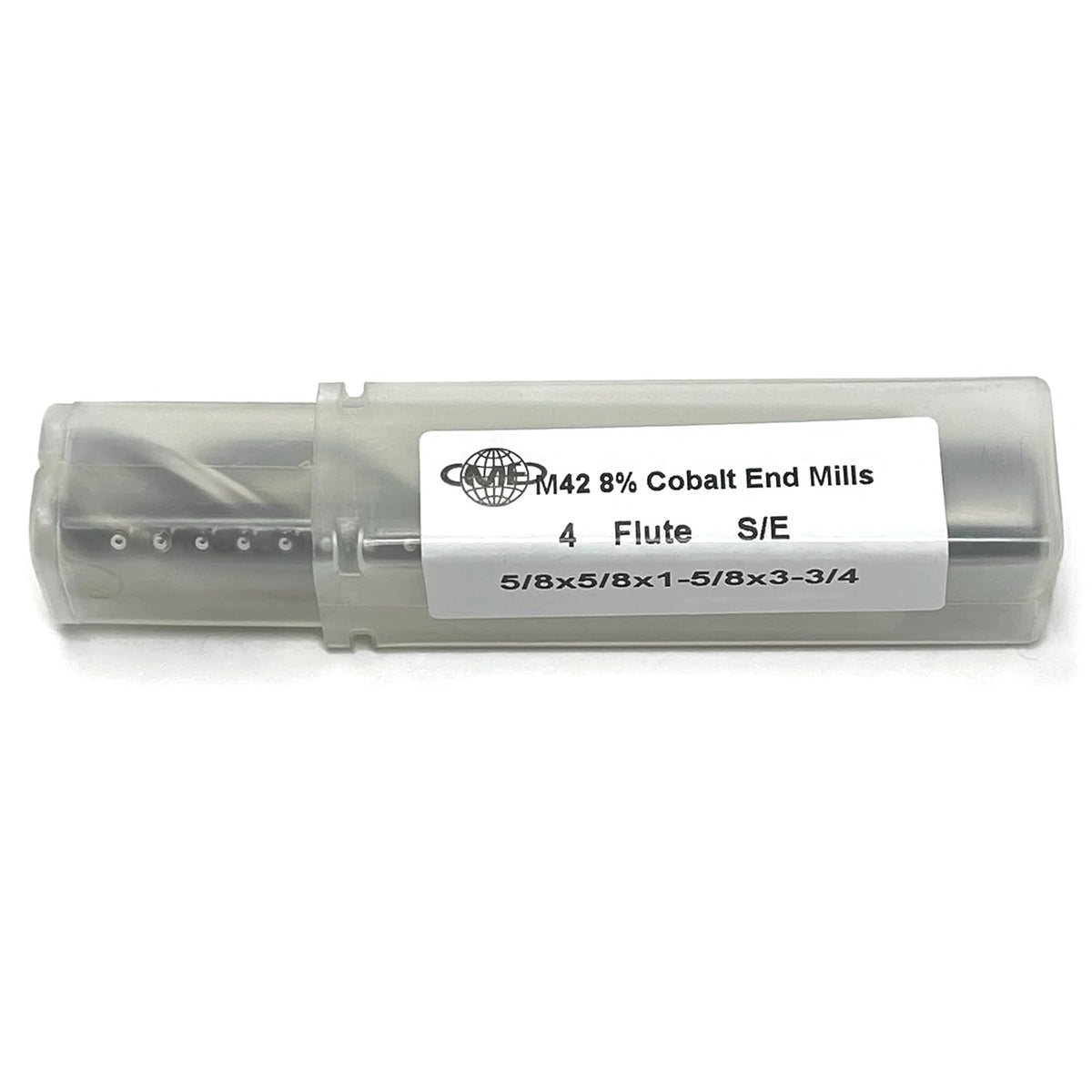 CME Cobalt End Mill, 5/8" x 2-1/2" x 4-5/8", 5/8" Shk, 4 Fl, 5 pcs
