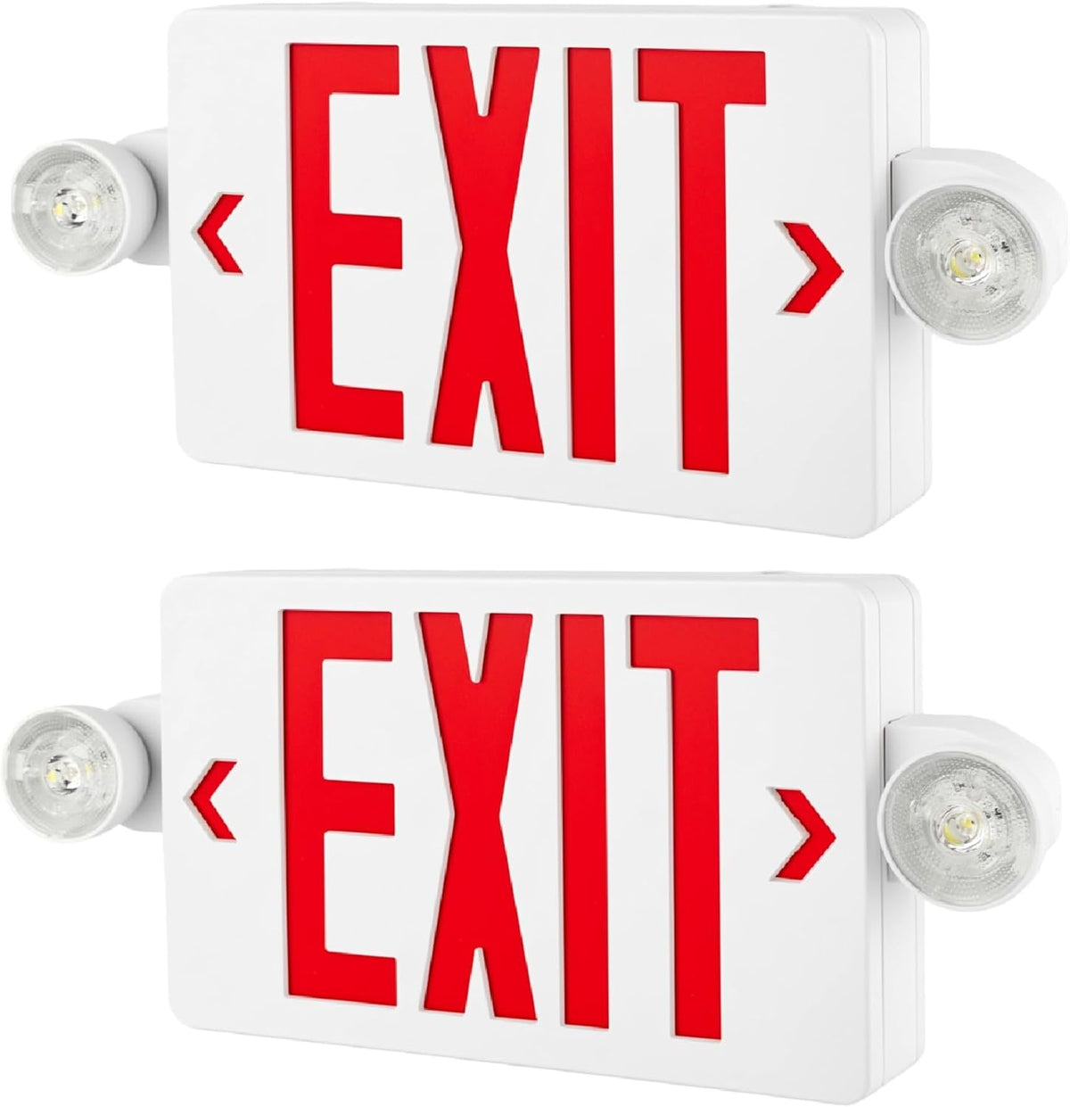2 Pack Exit Sign with Emergency Lights,ETL listed,Battery Backup
