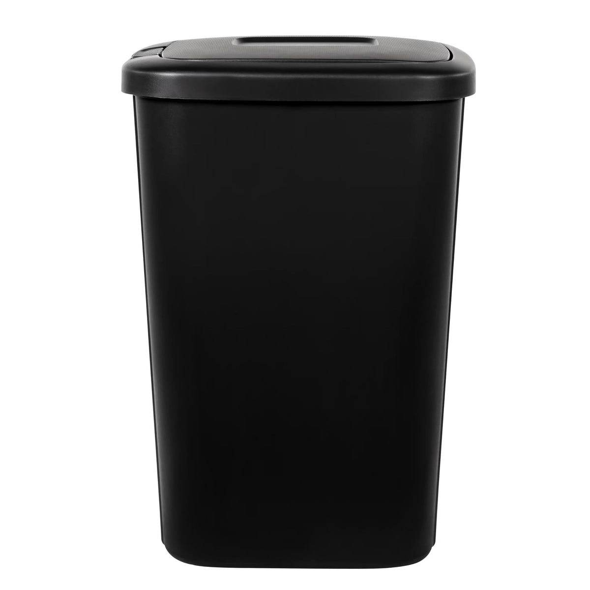 Kitchen Trash Can 13.3 Gallon Plastic Touch Top Garbage Bin, Black