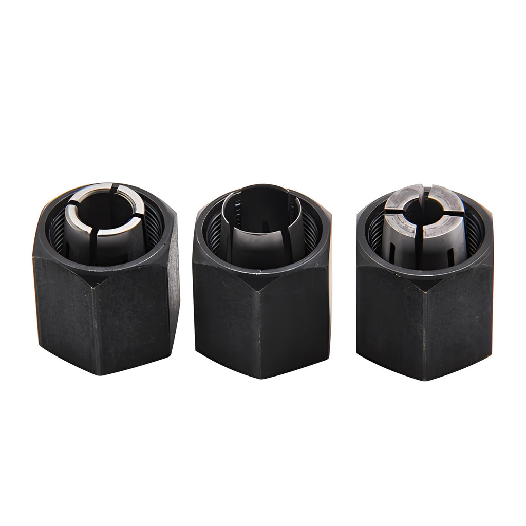 Thaekuns 3 Piece Router Collet Kit 2610906283 1/4",2610906284 1/2" and 2610906287 3/8" for Boschi1613,1617, 1618,1619 Series Routers