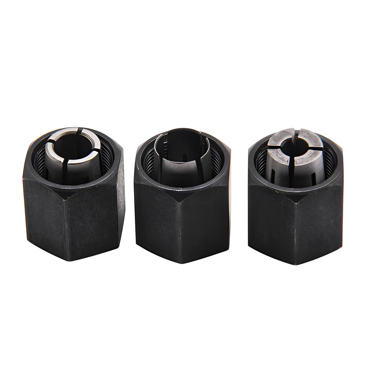Thaekuns 3 Piece Router Collet Kit 2610906283 1/4",2610906284 1/2" and 2610906287 3/8" for Boschi1613,1617, 1618,1619 Series Routers