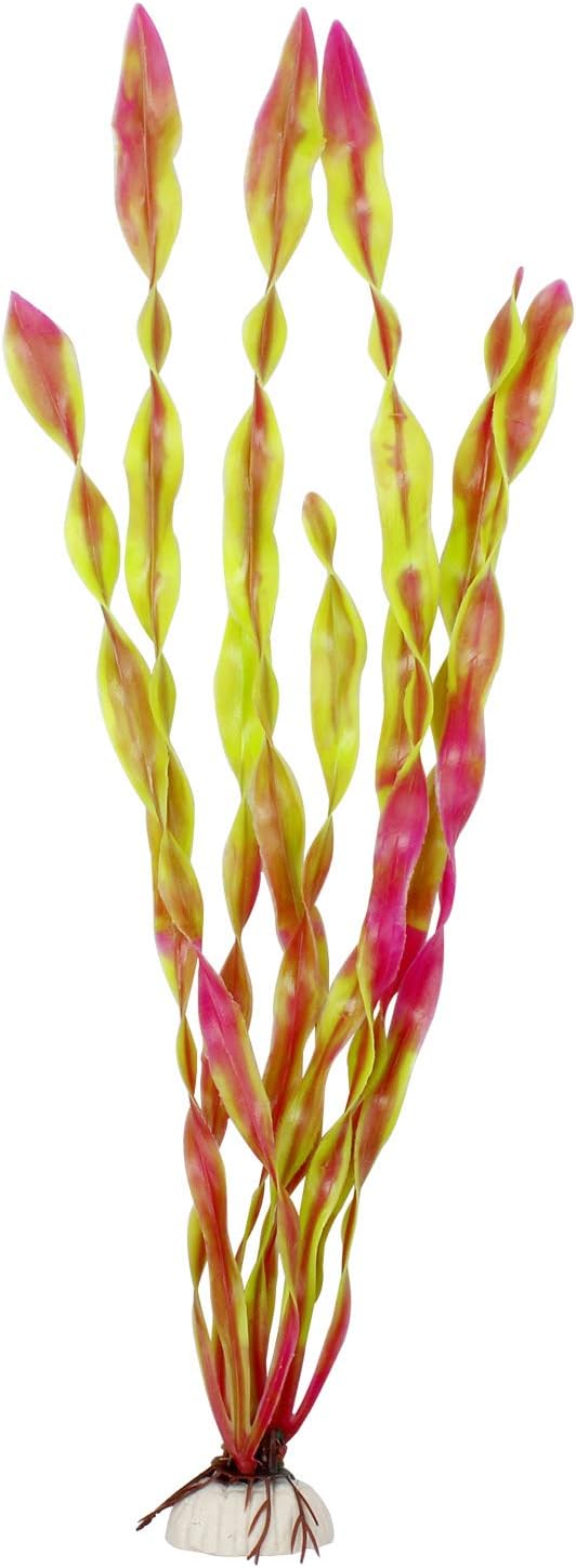 Artificial Seaweed Water Plants for Aquarium, Plastic Fish Tank Plant Decorations 10 PCS (12 Inches Tall, Wine Red)
