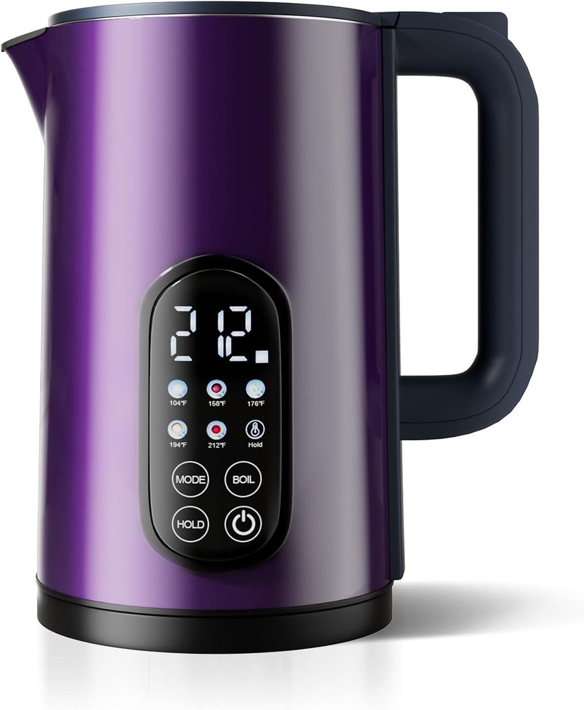 1.7L Stainless Steel Electric Kettle with Temperature Control – Purple | 5 Preset Temperatures for Tea & Boiling