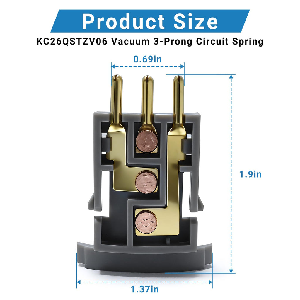 KC26QSTZV06 Vacuum 3-Prong Circuit Spring Fits for Kenmore Replacement Part for Canister Vacuum Electric Hoses