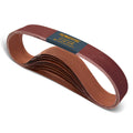 POWERTEC 2x42 Sanding Belts, 12PK, 2 Each of 60/80/120/180/240/400 Grits, 2 x 42 Sanding Belts for 2x42 Belt Sander, Grinder, Belt and Disc Sander, Knife Making, Woodworking, Metal Working (42420-1)