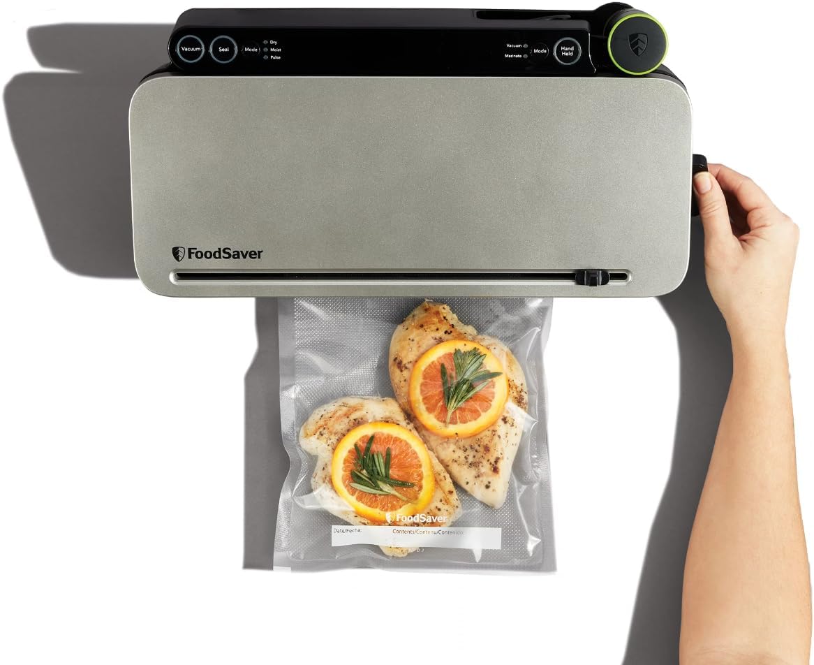 Vacuum Sealer Machine with 4 Settings Including Pulse and Marinate with Sealer Bags and Roll, Handheld Vaccum Sealer
