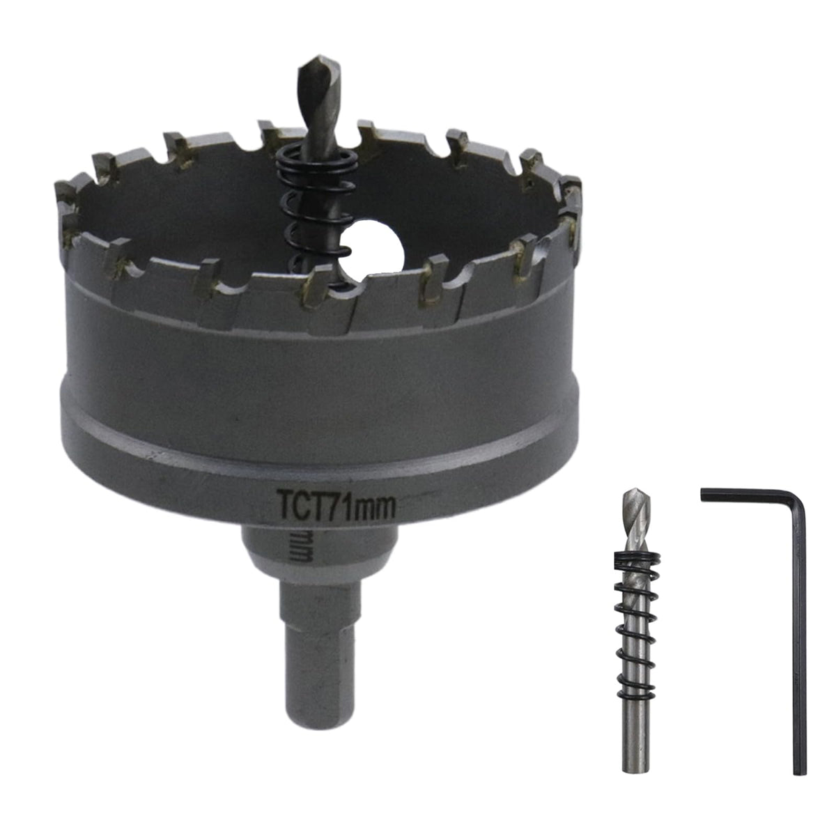 Rannb 2-51/64"/71mm Carbide Hole Saw Hole Cutter for Steel Plate, Aluminum & Metal