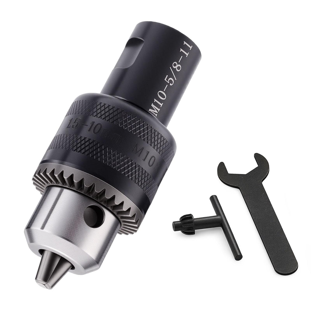 5/8"-11 Thread Angle Grinder Conversion Kit,1/16''-3/8'' Metal Drill Chuck
