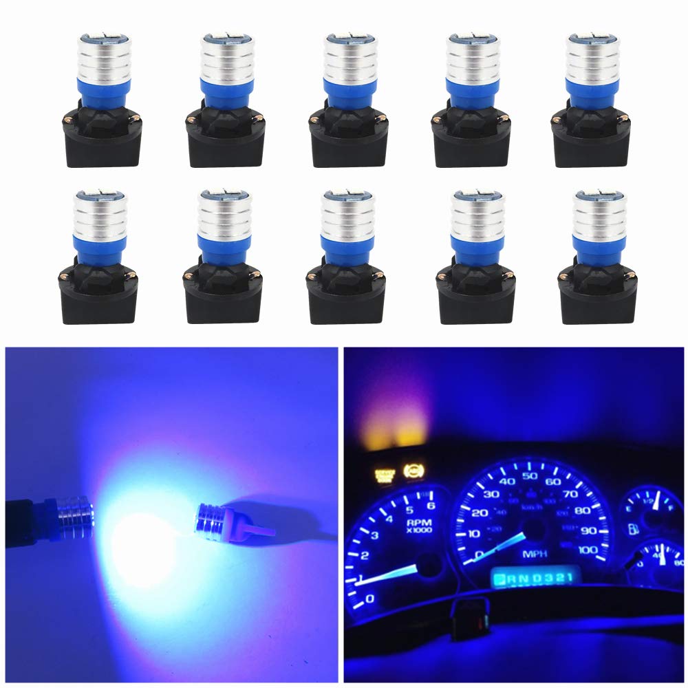WLJH Blue PC194 T10 194 LED Twist-Lock Bulbs for Instrument Panel