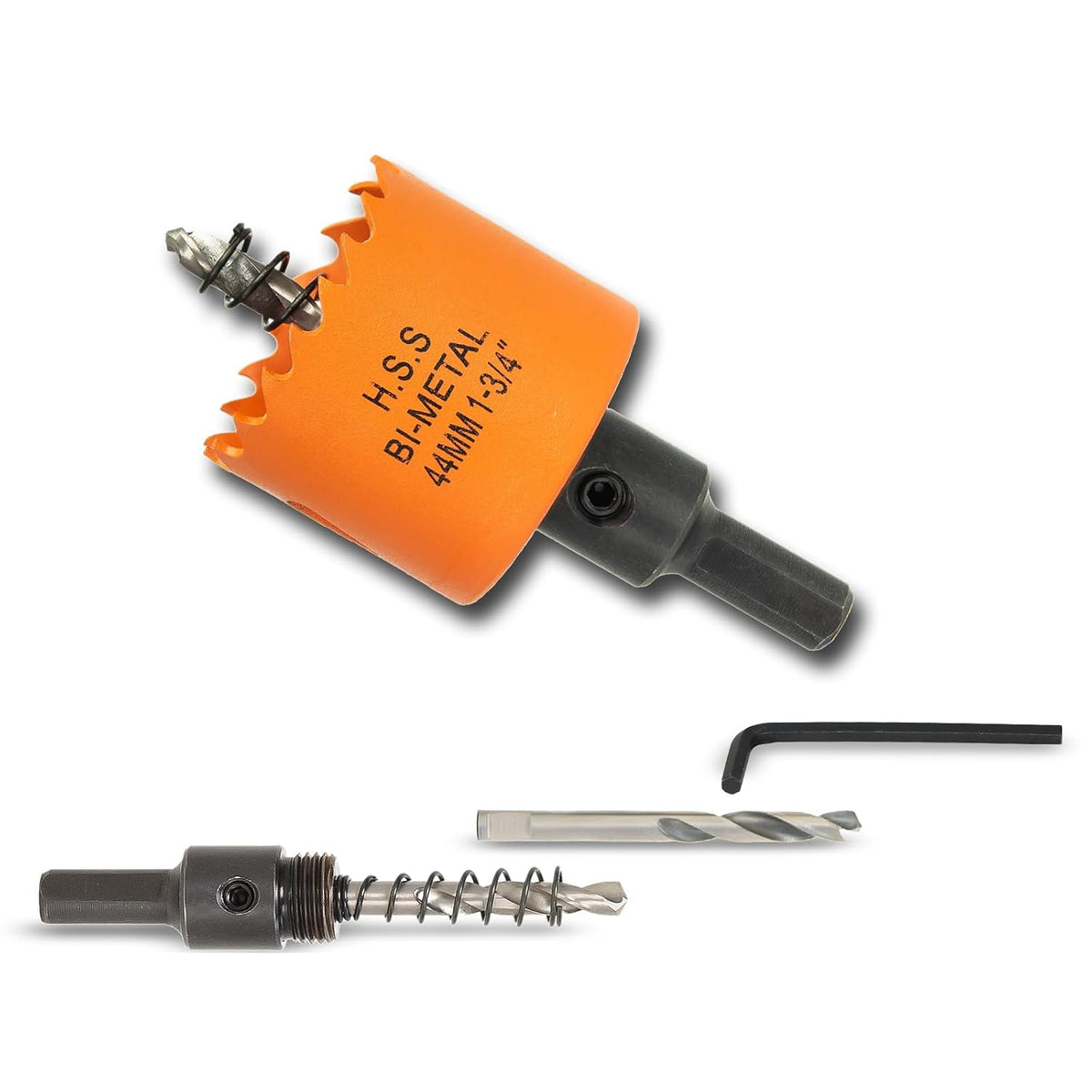 1-3/4 inch Hole Saw for Wood, Metal, Plastic & Drywall, with Arbor