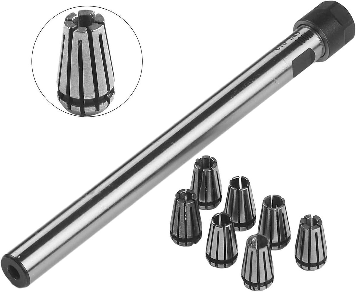 ER8 Collet Chuck Set C10 100L Straight Shank Holder With 7Pcs 2Mm To 5Mm Spring Collets For CNC Lathe Milling Drilling Machine