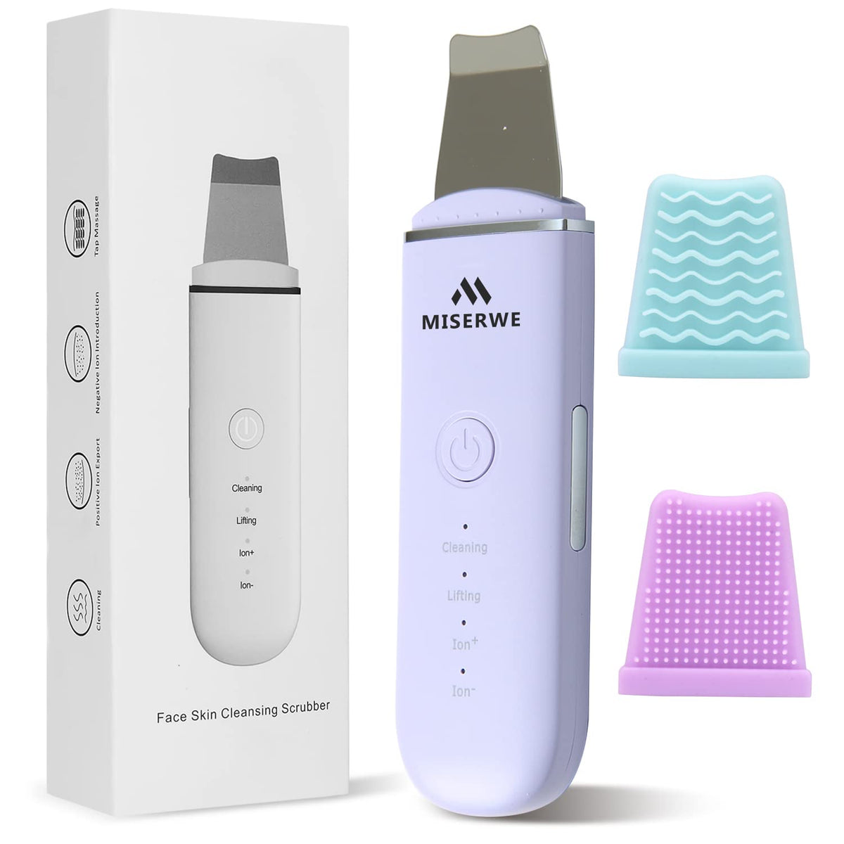 Skin Scrubber Face Skin Spatula Facial Scrubber Spatula for Deep Cleansing Blackhead Remover Pore Cleaner with 4