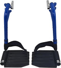 Wheelchair Footrest with Heel Ring for Standard Wheelchairs (Blue)