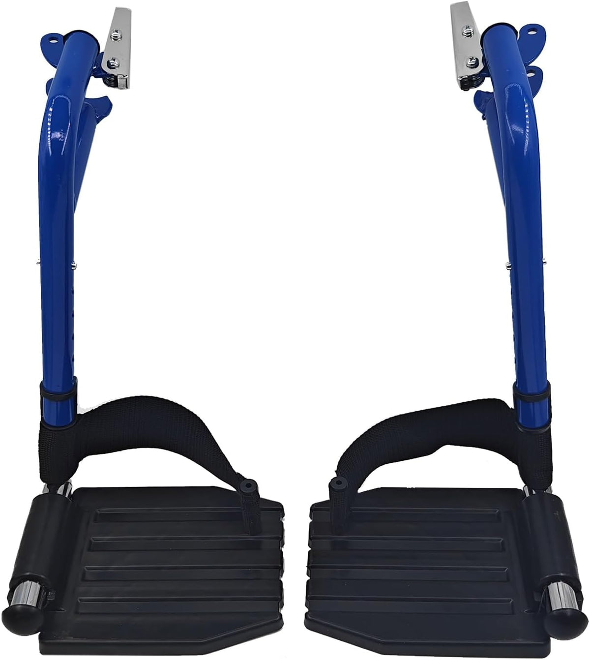Wheelchair Footrest with Heel Ring for Standard Wheelchairs (Blue)