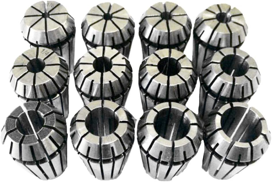 findmall 12 PCS 1/8"-1/2" ER-20 Collets Set