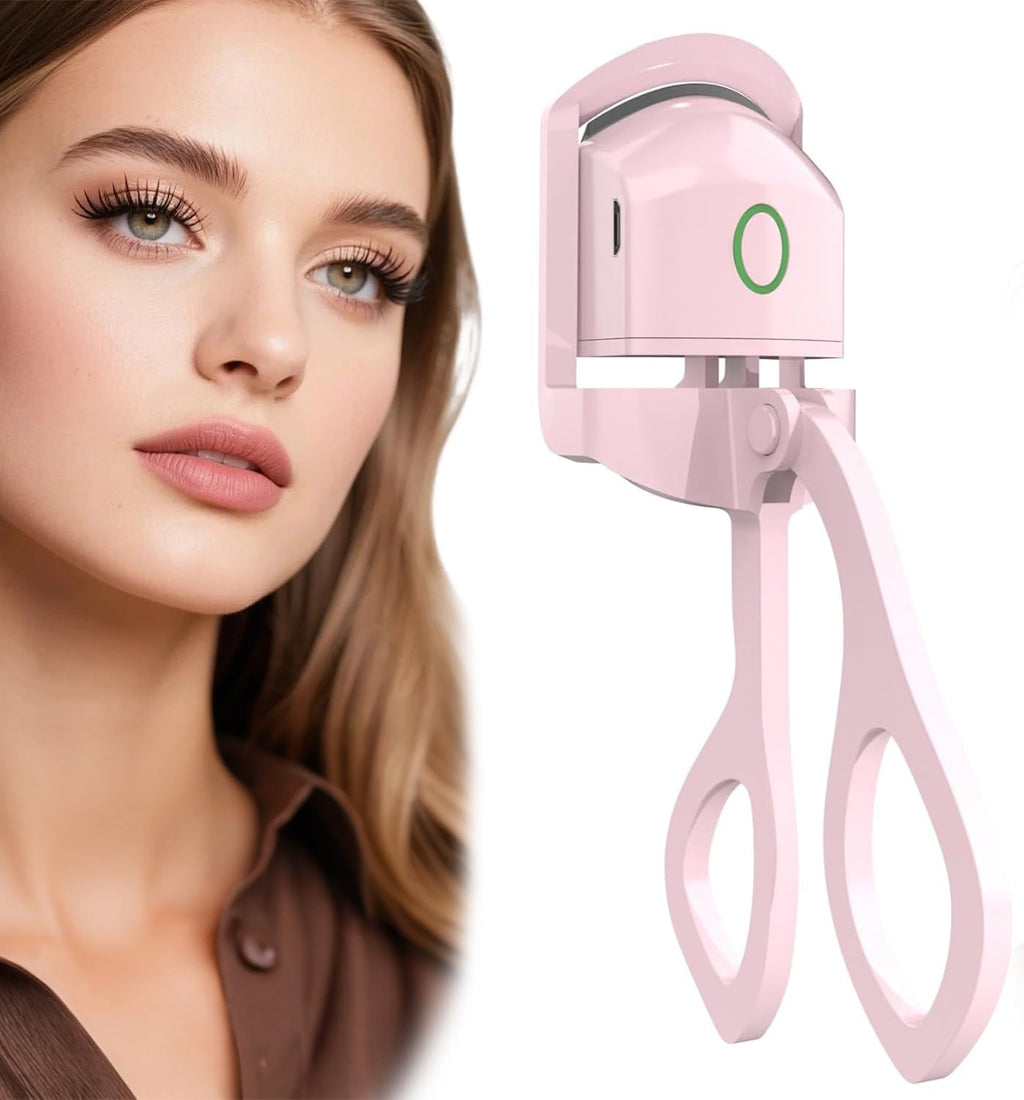 Heated Eyelash Curler - 2-Level Temperature Adjustment, Eyelash Curler with 24Hour Long-Lasting Curling Ability