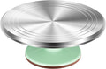 12" Green Aluminum Alloy Cake Turntable, Cake Stand for Decorating